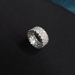 Anillo de Compromiso Contemporáneo de Oro Blanco de 14K con Diamante Cultivado en Laboratorio, Certificado IGI, para Hombre y Mujer, Regalo de Aniversario, Joyería - Product Image 1
