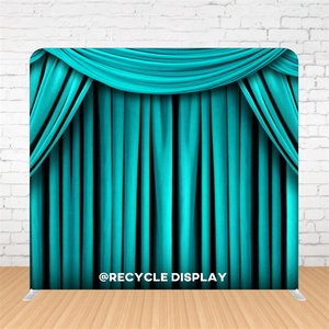 Promotionele Stand Spanningsstof Met Licht Podium Gordijn Achtergrond Achtergrond Muur - Product Image 2
