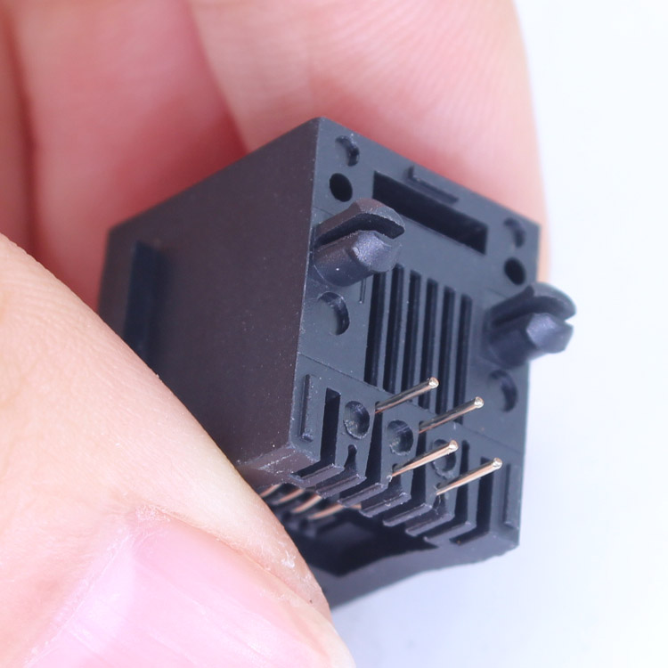 Вертикальный разъем Xyfw 4P4C Rj45 для печатной платы мама, 90 градусов, 4-контактный разъем со средним креплением Rj11 4P Rj9, модульный разъем Rj45