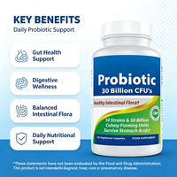 Capsules de probiotiques haute puissance, multi-souches, avec prébiotiques, pour soutenir la santé intestinale, la digestion et le bien-être immunitaire