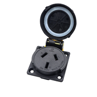 Prise étanche escamotable intégrée IP67, norme argentine IRAM, 3 broches, pour extérieur, camping-car, prise de courant AC, 3 prises, laiton, 20A 250V