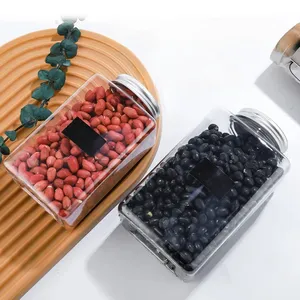 Récipients de cuisine de stockage des aliments bocaux pour épices conteneurs de céréales boîtes de rangement en plastique pots hermétiques et organisation scellés