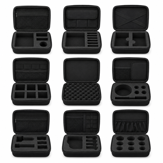 Custom EVA Case with Foam Insert Hard Shell Shockproof Water Resistant Portable Electronics Accessories Organizer Bag