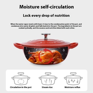 Venta al por mayor clásico de hierro fundido estofado y olla de sopa para el hogar y la cocina del Hotel regalo de negocios - Product Image 4