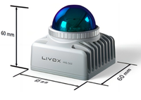 Sensor LiDAR Berkinerja Tinggi Livox Mid-360, FOV 360°, Jangkauan Deteksi 40m, 200k Titik/detik, 10Hz, Aman untuk Mata, 905nm, IMU Terintegrasi, AGV