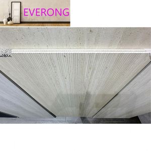 Dalles <span class=keywords><strong>de</strong></span> marbre travertin rayé modernes 600x1200mm, dalle en porcelaine polie pour murs et sols intérieurs avec finition mate rustique - Product Image 2