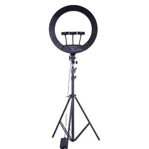 Lampe vidéo LED portable 18 pouces 3200K-6500K, <span class=keywords><strong>mini</strong></span> anneau lumineux RGB 360° pour selfie, avec télécommande pour téléphone, idéale pour le maquillage et l'éclairage photographique - Product Image 1