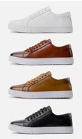 Chaussures pour hommes, printemps, automne, hiver, style coréen polyvalent, confortables, dessus en cuir véritable, semelle souple, légères, durables, baskets