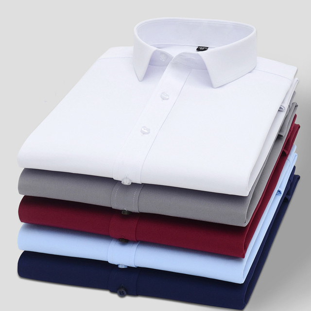 Wholesale Men's Non-iron Shirt New Long Sleeve Anti-wrinkle Stretch Business Shirt