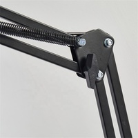 Lampe de bureau LED double tête réglable sur pied, moderne, DC, 3 modes, 10 niveaux de luminosité, intensité variable, pliable et flexible