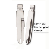 53 # NE72 Télécommande universelle Flip Key Blade NO. 53 Lame Xhorse VVDI KEYDIY pour Peugeot 206 306 405 pour télécommande Citroen KD