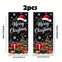 Autocollant décoratif pour montant B de voiture, thème Noël, pour vitre de voiture, PVC imperméable