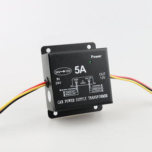 12V5A करने के लिए 24V कार बिजली ट्रांसफार्मर ट्रक उच्च-शक्ति ऑडियो नेविगेशन कनवर्टर डीसी थोक कार शक्ति कदम-नीचे एकल 60W 0.286 - Product Image 3