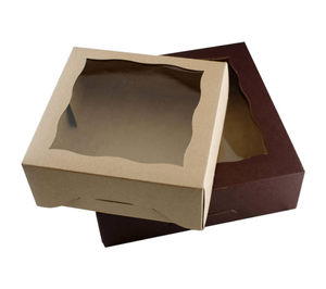 Factory Custom Transparent Clear Window Top Pastry Kraft Box Packaging Cajas de Carton