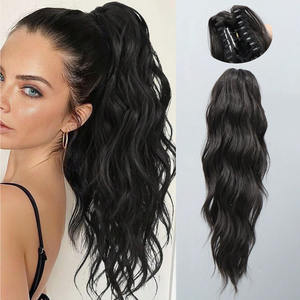 Peluca de cola de caballo para mujer, agarre grande, cordón corrugado con agua, máquina de Clip, doble trama, simulación Natural de moda - Product Image 6