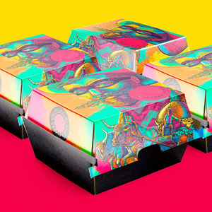 Mới tùy chỉnh Burger hộp in logo lớn Burger hộp thực phẩm dùng một lần lớp Burger hộp - Product Image 1