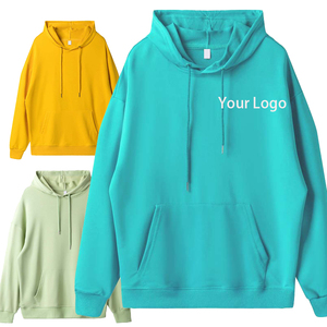 Felpa con Cappuccio in Velluto 100% Cotone Puro, Casual, con Zip e Ricamo, Oversize Unisex per l'Inverno - Product Image 1