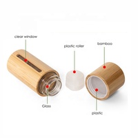 Vente en gros emballage cosmétique 5ml 10ml 15ml 50ml tube d'huile à bille en bambou bouteilles de déodorant bouteille de parfum à bille roulante