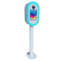 Kit de photomaton portable tout-en-un avec éclairage LED moderne, montage rapide, caméra selfie, télécommande Bluetooth en métal robuste