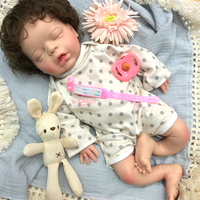Poupée Bébé Reborn en Silicone Intégral Imperméable, Multi-Poses, Pondérée, Sensation de Nouveau-né Réaliste, Poupée Compagnon