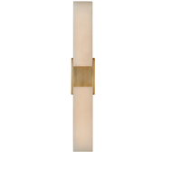 Lampe suspendue pour îlot de cuisine, style ferme traditionnelle, en laiton et pierre d'albâtre, blanc chaud 3500K, incandescente