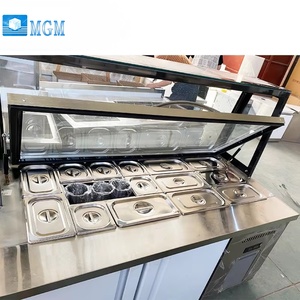 Mesa Refrigerada de Acero Inoxidable de Temperatura Única <span class=keywords><strong>para</strong></span> Almacenamiento de Ensaladas Frescas, Barra de Ensaladas y Sándwiches Refrigerada por Aire - Product Image 6