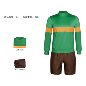 Prototipo Cosplay <span class=keywords><strong>Undertale</strong></span> da donna missione Frisk Chara tuta Halloween gioco Cosplay per Chara vestiti con top e pantaloncini - Product Image 4