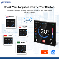 Termostato Inteligente WiFi con Control por Aplicación Tuya, Pantalla Táctil Digital, Programable, 16A 220V, para Calefacción por Suelo Radiante