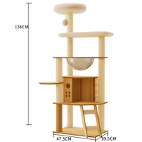Arbre à chat en peluche durable avec lit et griffoir pour l'intérieur – Idéal pour le dropshipping