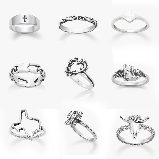 Wholesale 925 Sterling Silver Ring Renaissance Wedding Ring Custom Signet Ring for Women Men