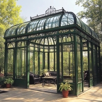 Serre en fer forgé avec vitrage isolant de style victorien pour les événements de mariage en plein air et le jardin