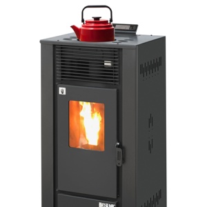 Estufa de Pellets de Madera Cilíndrica de 19.5 Kw, Independiente, para Uso en Interiores y Exteriores, Ecológica, Diseño Moderno, Chimenea Inteligente - Product Image 2