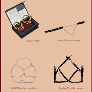 Pinzas para Pezones Doradas QKKQ, Juguetes Sexuales Femeninos BDSM, Pinzas para Pezones Fetichistas, Accesorios para Juegos de Sumisión, Bondage de Senos para Coqueteo Adulto - Product Image 5