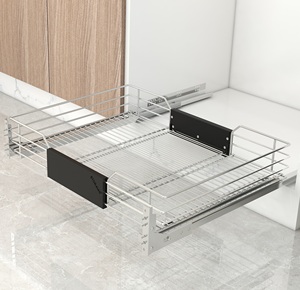Armadio da cucina estraibile in larghezza regolabile estraibile cestini da cucina <span class=keywords><strong>con</strong></span> cuscinetto a sfere per soluzione di armadio da cucina - Product Image 4