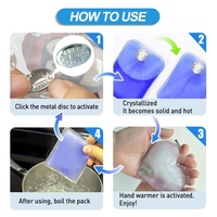 Magic Click Heat Pack : Pack chauffant instantané en métal, réutilisable, chauffe-mains en gel, coussin chauffant portable instantané, chauffe-corps de poche en gel