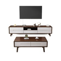 Table basse en bois massif de haute qualité, design nordique moderne et simple, pour petit appartement, meubles de salon, fabriqué en Chine