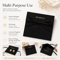 Pochette cadeau multifonction carrée en microfibre noire avec fermeture à nœud en ruban, logo en feuille d'or, personnalisable OEM, vente en gros