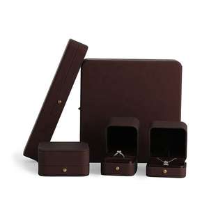 Caja de Embalaje de Joyería de Cuero de Alta Gama con Logotipo Personalizado, Juego de Cajas de Embalaje para Joyería - Product Image 1