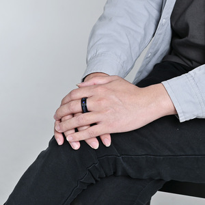 <b>Titanium</b> Steel Dragon Pattern <b>Ring</b> Blue Red Green Inlay Men's Jewelry Gift - Product Image 2