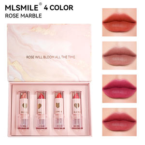 MLSMILE 4 pz Set scatola impermeabile in marmo opaco rossetto ad alta pigmentata rossetto Rouge a lunga durata - Product Image 6