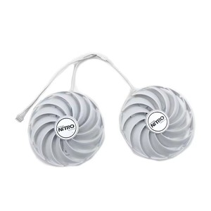 พัดลมระบายความร้อนสีขาว2ชิ้นพัดลมจีพี <span class=keywords><strong>RX6750</strong></span>เอเอ็มดี4Pin FDC10U12D9-C สำหรับแฟนการ์ดแสดงผล D6แซฟไฟร์ <span class=keywords><strong>RX6750</strong></span>เกอร์12กรัม - Product Image 3