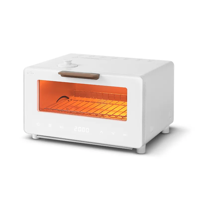 Mini horno inteligente de Control Digital, horno de pan pequeño con vapor, 10L