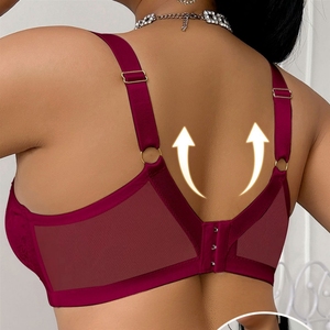 <span class=keywords><strong>Soutien</strong></span>-<span class=keywords><strong>gorge</strong></span> sexy grande taille pour femmes, en dentelle, anti-affaissement, push-up, design fin avec bretelles croisées sur le devant - <span class=keywords><strong>Soutien</strong></span>-<span class=keywords><strong>gorge</strong></span> tendance pour femmes aux courbes généreuses - Product Image 4
