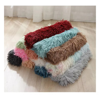 Couverture douce et longue en peluche pour animaux de compagnie, tapis de couchage chaud et moelleux pour chiens et chats, coussin en polaire lavable pour animaux de compagnie, housse de lit pour petits, moyens et grands animaux