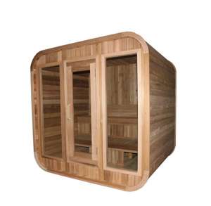 6 человек открытый бочка сауна Красный Кедр куб сауна комната с водонепроницаемой - Product Image 2