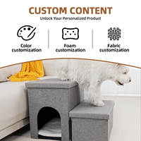 Rampe d'accès robuste de luxe pour chiens et chats, avec coussin en mousse et housse amovible lavable, design personnalisé – Meilleure vente