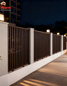 Factory Supply Zaun OEM/ODM Günstige und hochwertige moderne schlanke pulver beschichtete Outdoor-Privatsphäre Aluminium zaun für zu Hause - Product Image 3