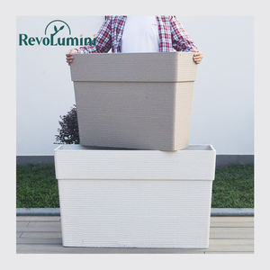 กระถางดอกไม้พลาสติกขนาดใหญ่แบบมินิมอลสุดสร้างสรรค์เคลือบวัสดุ PP สำหรับปลูกต้นไม้กลางแจ้งหรือห้างสรรพสินค้า - Product Image 5