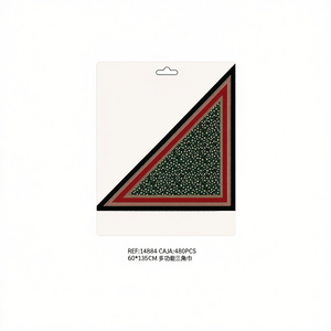 Écharpe triangulaire multifonctionnelle 60x135cm, châle en soie pour femmes, accessoire de mode - Product Image 2