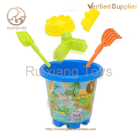 Ensemble de jouets de plage et de sable pour enfants unisexe comprenant des moules à sable en plastique et un seau à outils pour s'amuser en été pour les jeux des enfants